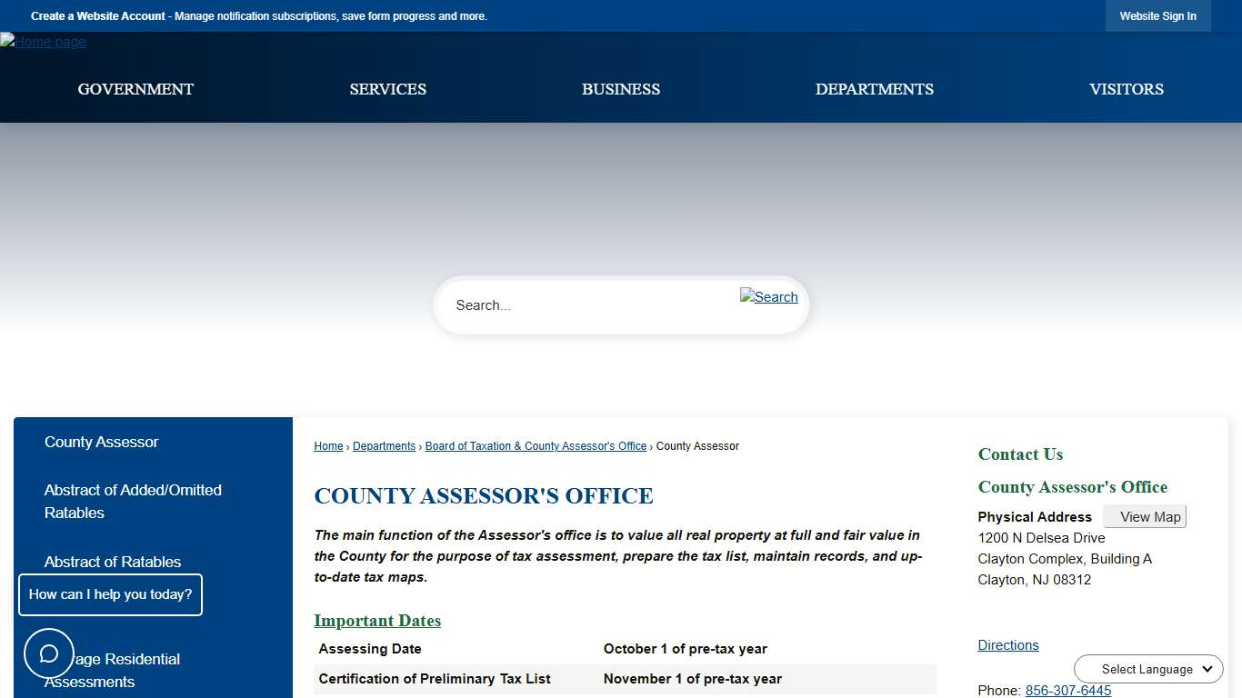 COUNTY ASSESSOR'S OFFICE | Gloucester County, NJ