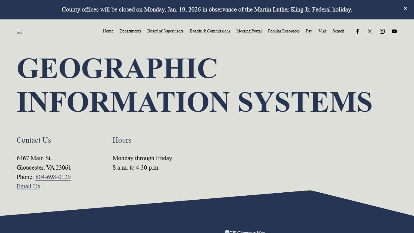 Geographic Information Systems — Gloucester County, VA