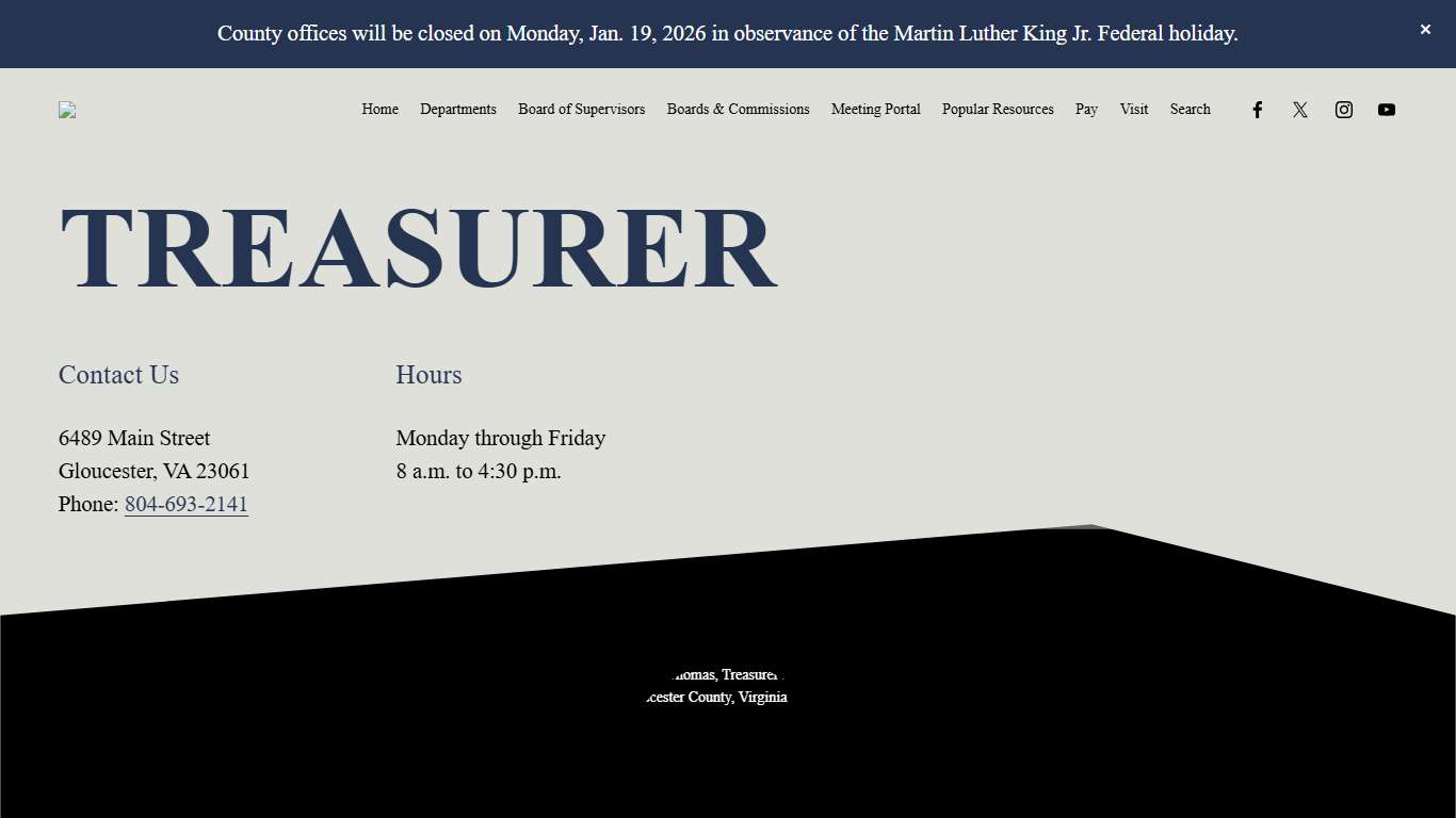 Treasurer — Gloucester County, VA